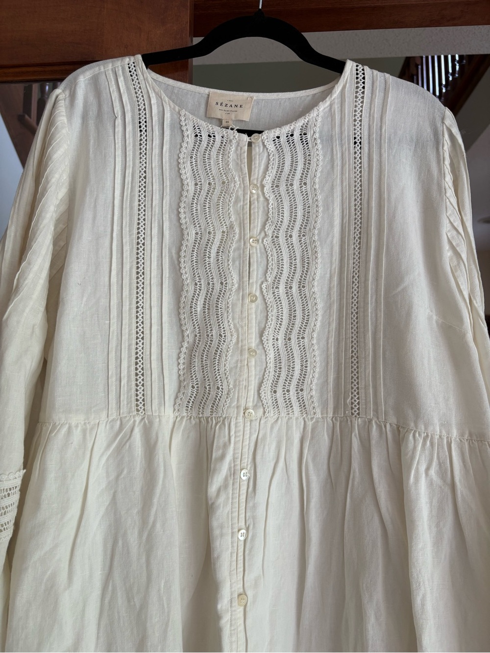 Sezane Honorina Dress Ecru - Size 14